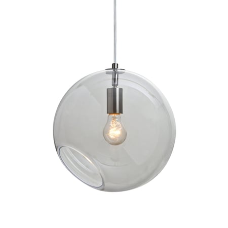 Besa Lighting Maestro 12 Cord Pendant, Clear, Satin Nickel Finish, 1x60W Medium base 1JT-MAESTRO12CL-SN